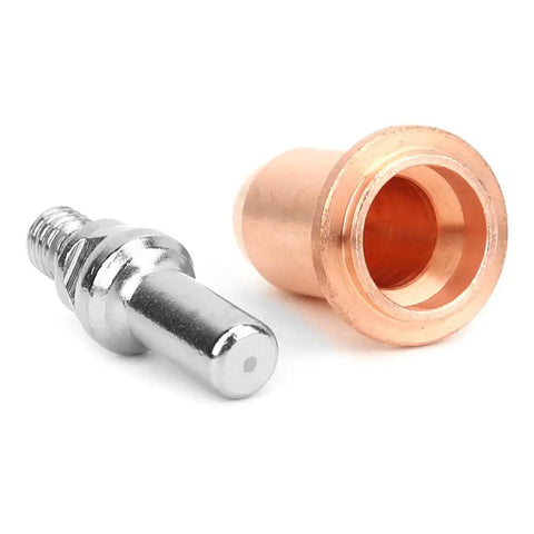 Pro Plasma Torch Consumables Kit featuring copper electrode and tip nozzle for professional cutter maintenance.