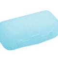Blue silicone razor cover, part of the Silicone Razor Cover On The Go Travel Protection For Razors Food Grade Safe Dishwasher Safe 2 Pack