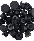Dope 30 Piece Silicone Stopper Assortment Kit With Five Sizes For Bottles Pipes Flower Pots Flexible Rubber Hole Plugs Waterproof T-Type Button End Covers Black black silicone T-stopper assortment, assorted sizes