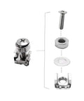 Heavy Duty M6 X 20mm Square Hole Cage Nuts Screws Washers Rack Mount Kit 100 Piece Set with zinc plated fasteners and washers.