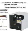 Saditesdk Automatic Wire Stripper And Cutting Tool With Adjustable Separation Function, Perfect For Twisting Cables And Shielded Wires Using Three Brass Brushes, Pneumatic Powered Electric Cable Preparation Machine with cable before and after brushing.