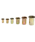 All In One M3 To M12 Flat Head Threaded Rivet Nut Set Pack 10 To 50 Pieces With Cover Flush Mount in various sizes