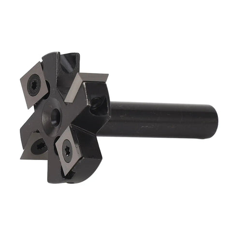 Beefy Slab Flattening Router Bit With One And Three Quarters Inch Diameter, heavy duty planer bit, indexable blade, CNC woodworking tool