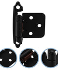 Self Closing Steel Cabinet Hinges With Spring Load For RV Doors And Camper Cabinets Semi Concealed Half Overlay Design Heavy Duty