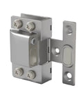 Rock Solid Brushed Steel Hydraulic Glass Door Hinge Dead Quiet Self Closing System with square design for smooth closures.