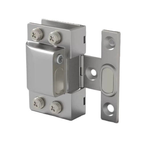 Rock Solid Brushed Steel Hydraulic Glass Door Hinge Dead Quiet Self Closing System with square design for smooth closures.