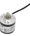 Electronic Digital Length Meter Counter With Rolling Wheel Sensor Measures Feet Inches Meters Yards Dual Relay Auto Cut System smooth rotary sensor.