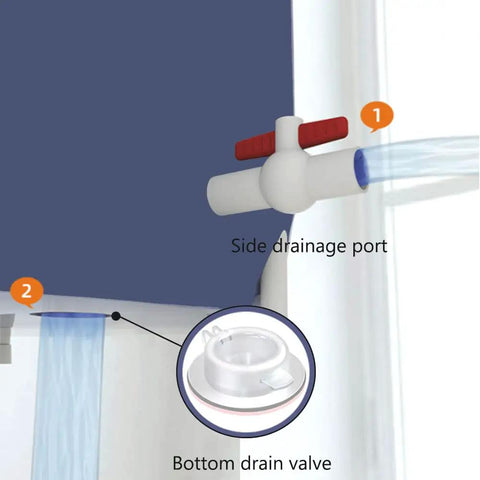 Drainage system of Portable Bathtub For Adults Foldable PVC Spa Soaking Tub For Shower Stall Non Inflatable Hot Ice Bath With Thickened Thermal Foam