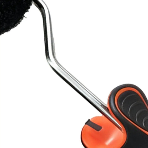 Detail of Drywall Corner Roller Set With Heavy Duty Frame and Dual Roller Heads, featuring black roller and ergonomic handle.