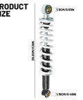 11 Inch Front Shock Kit For Quad ATV Suspension Fits Coolster Taotao 50cc 70cc 90cc 110cc 125cc, showing size measurements