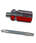 Grab And Go Mini Screwdriver Set For Home DIY And Quick Fixes, showing a compact, double-ended screwdriver with red handle and metal tips