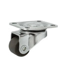 Tiny 0.5 Inch Swivel Plate Casters With Low Profile Frame For Tight Spaces, 360 Degree Rotation, Smooth Rolling For Daily Moves, Multi Pack Options