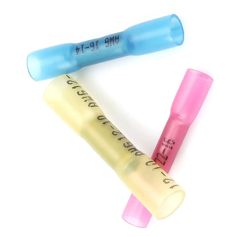 Hella Reliable Heat Shrink Wire Connectors And Electrical Terminals Assortment Kit With Flame Retardant Insulated Sleeves for waterproof splicing.