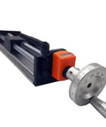 Heavy Duty Linear Motion Stage With Hand Wheel Stroke 100 to 500 Mm Mobile Panel 80 X 50 Mm SFU1605 Screw 40 Kg Horizontal Load 20 Kg Vertical Load CNC Robotics Automation Sliding Table Guide Module, hand wheel view