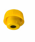 High Visibility Yellow Replacement Reservoir Cap For Power Pole Hydraulic Pump Fluid Tank, durable polymer lid for sealing pumps.