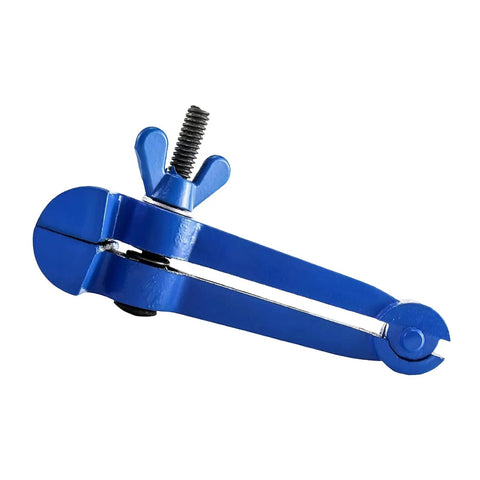 Heavy Duty Handheld Vise Pliers 50mm Mini Bench Clamp For DIY And Home Use, blue cast iron body with carbon steel jaw design.
