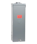 Gray Outdoor Circuit Breaker Enclosure For QO 70 To 200 Amp Weatherproof Electrical Box With Emergency Disconnect Label