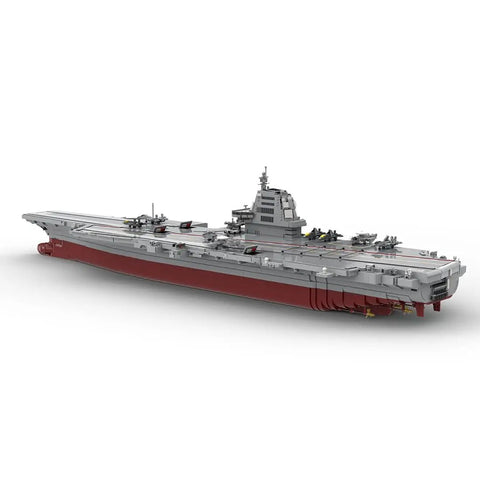 Badass 10009 Piece Military Aircraft Carrier Building Blocks Set 1 200 Scale Chinese Navy CV18 Warship Brick Model side view