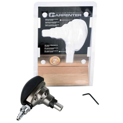 CMPN90 Mini Impact Palm Nailer With Ergonomic Rubber Grip Ultra Lightweight Under One Pound shown with packaging and hex key.
