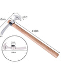 Stainless Steel Double Headed Pickaxe With Wood Handle And Comfort Grip For Easy Digging And Soil Loosening, 41 cm length