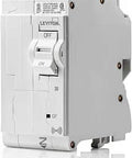 30A Two-Pole Plug-On Smart GFCI Circuit Breaker For 120 And 240 VAC Hydraulic Magnetic Trip LB230-GS White side view