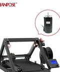 Hanpose Nema23 stepper motor with shaft, black body, shown with a CNC/3D printer frame