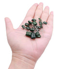Hand holding Assortment Kit Of Metalized Mylar Polyester Film Capacitors, 375 Pcs, 24 Values From 0.22nF To 470nF, 100V DC, In A Box