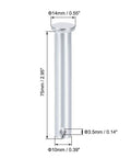 Heavy Duty Single Hole Clevis Pins Set 10mm x 75mm Flat Head Zinc Plated Solid Steel Link Hinge Pins 4 Piece Kit For Durable Easy Installation And Reliable Pinning, 10mm x 75mm