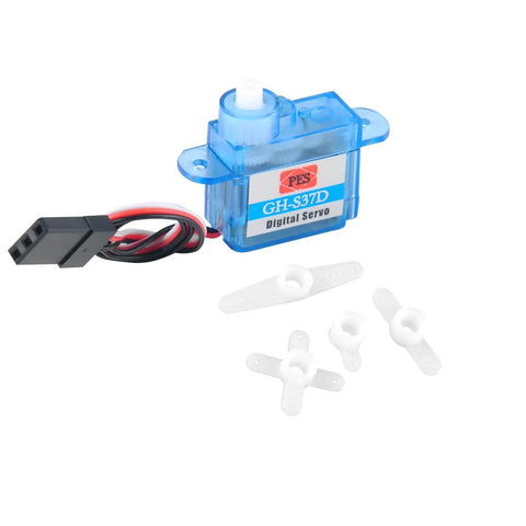 Ultra Lightweight Micro Digital Servo GH S37D Coreless Motor For RC Aircraft And Drones with accessories shown