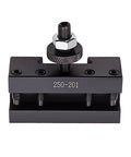 Front view of maXpeedingrods 250-201 BXA #1 quick-change turning and facing lathe tool post holder, gray metal