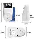 Wall Mount Surge Protector With Voltage Stabilizer And Real-Time Monitoring Fireproof UL94V-1 dimensions and views