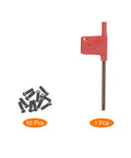 10 Pack Heavy Duty Torx Screws M3.5X14MM Grade 12.9 Alloy Steel and T15 Torx Wrench Driver for CNC machine tools.