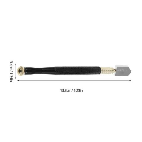 Pencil Style Glass Cutter Kit With 2 Spare Blades For Craft Projects And Window Glass Cutting Tools Pro Grade Durable Sharp Blades For Consistent Scoring Ideal For Stained Glass Glass Bottle Cutting Pliers Set And DIY Home Projects, 13.3cm long