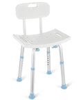 Adjustable Bathtub Shower Chair With Removable Back No Fuss Tool Free Assembly Anti Slip Bath Stool Fits Up To 300 Lbs