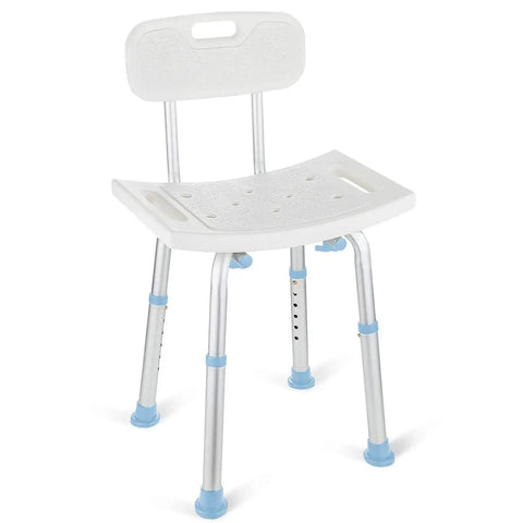 Adjustable Bathtub Shower Chair With Removable Back No Fuss Tool Free Assembly Anti Slip Bath Stool Fits Up To 300 Lbs