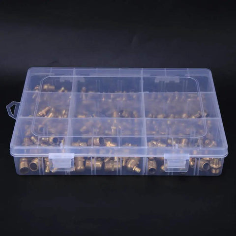 Grease Nipple Assortment Kit With 160 Piece Zerk Fittings In M6 M8 M10 And 45 90 180 Degree Angles in plastic case