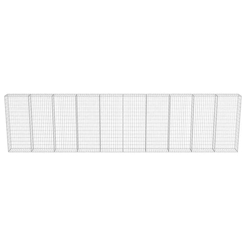 Heavy Duty Galvanized Gabion Wall Basket 236 X 11.8 X 59 Inch welded wire cage for landscaping and outdoor barriers.