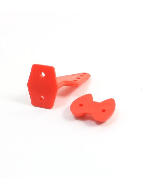 Five Pack Red RC Airplane Rudder Angle Triangles for Remote Control Planes, 20 by 27mm Plastic Replacement Parts with 1mm Mount Holes