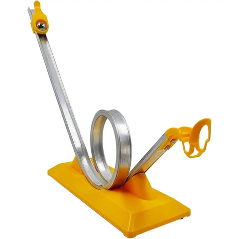 Centrifugal Track With Ball Catching Net For Mechanics Demo And Force Experiments Hands On Kid Friendly Middle School Physics Kit With Circular Track Base Frame Steel Balls Plastic Magazines Ball Bags, yellow base with metal loop and net