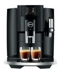 Next Level 5th Gen Automatic Smart Coffee Machine Bundle Featuring Piano Black Finish Plus Matching Glass Milk Frothing Container for lattes and espresso