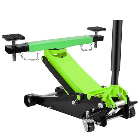 Heavy Duty Floor Jack Cross Beam Adapter With No Shake Rock Steady Support Tough As Nails Crossbar with rubber pads.