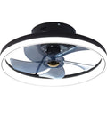 Dope 20 Inch Dimmable Ceiling Fan With Light And Remote, 6 Speed Reversible Low Profile Flush Mount For Bedroom And Living Room