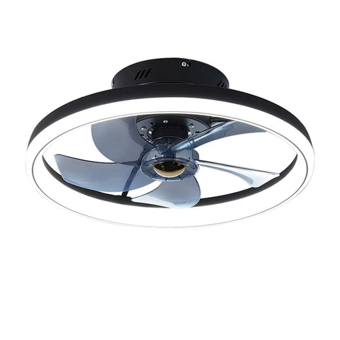 Dope 20 Inch Dimmable Ceiling Fan With Light And Remote, 6 Speed Reversible Low Profile Flush Mount For Bedroom And Living Room