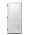 Heavy Duty 36 By 80 Inch Composite Fiberglass Prehung Entry Door With Thermally Insulated LowE Tempered Glass right hand inswing side view