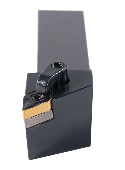 Left Hand Indexable Turning Tool Holder Kit With One Inch Shank And Six Inch OAL, Pro Grade, Includes Ten DNMG432 Carbide Inserts, 3 Degree Side Cut, Negative 55 Degree Diamond Inserts, Great For Manual And CNC Lathe Work