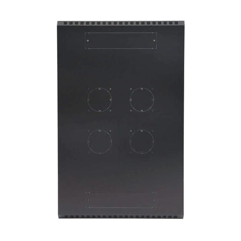 Heavy Duty 22U Server Cabinet With Sleek Tempered Glass And Rock Solid Metal Doors 36 Inch Deep Network Rack Enclosure detailed view front panel.
