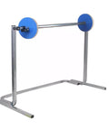 Top Shelf Floorstanding Bubble Wrap Dispenser For No Sweat Packing And Shipping Rolls Space Saving Film Holder with blue discs.