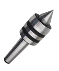 MT4 live center with 60-degree point, steel body with black bands, lathe tailstock center