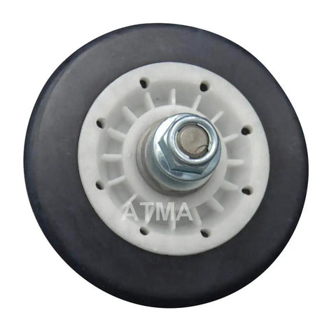 Complete Dryer Repair Kit With Drum Roller Idler Pulley Belt And Spring Replacement part featuring a single drum roller