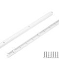Rock Solid 12 Inch Side Mounted Plastic Drawer Slides In Crisp White Featuring No Fuss Mounting Screws For Smooth Gliding Cabinet And Dresser Upgrades Set Of Two with fasteners.